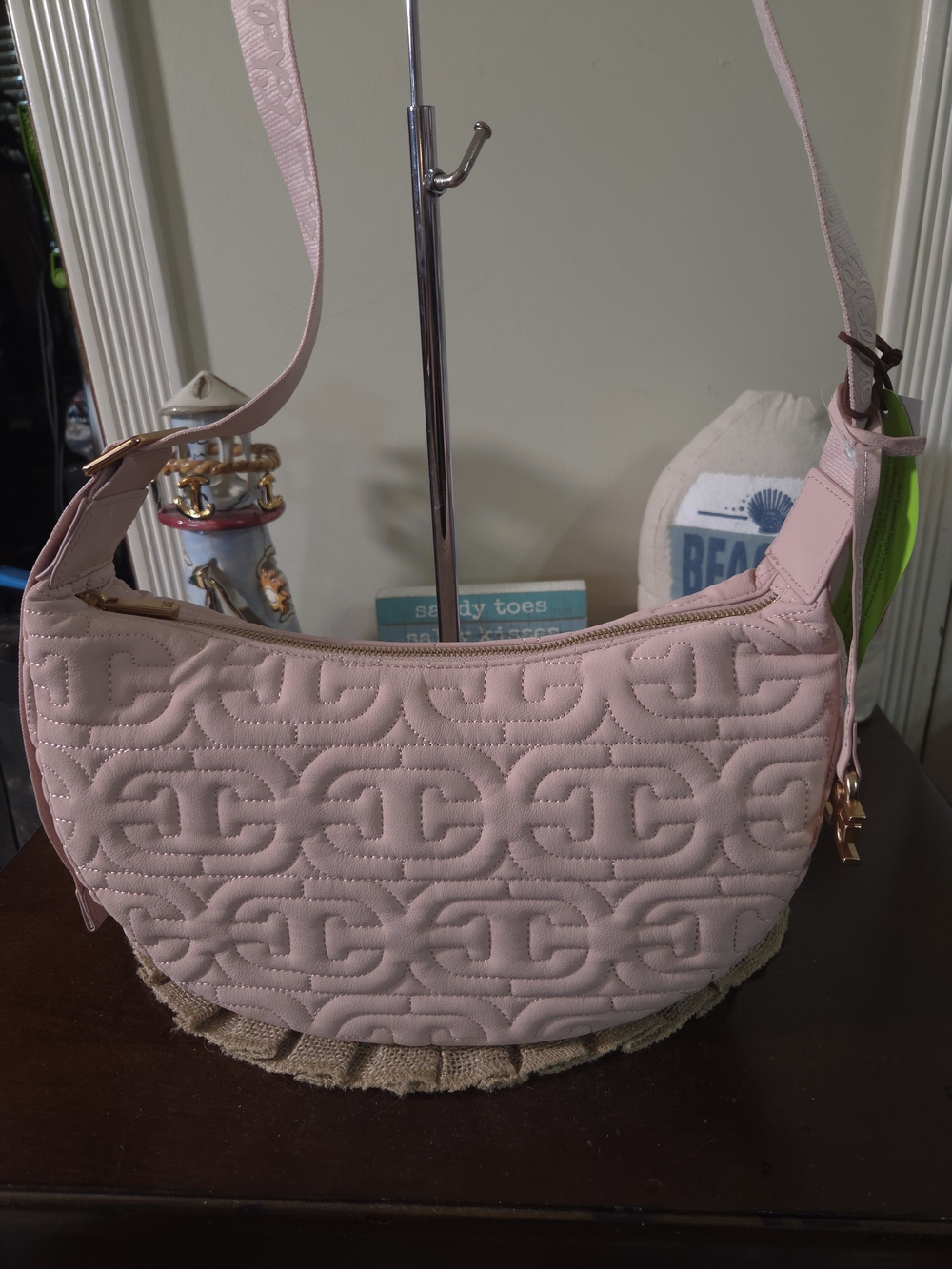 NWT Sam Edelman Dusty Pink Polyester Shoulder Bag